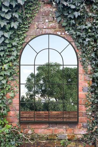 Arched metal framed garden - arched,