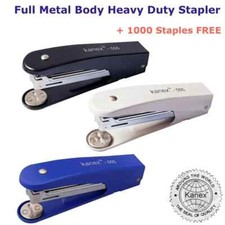 HEAVY DUTY STAPLER + 1000 STAPLES Office Desktop Desk School Stationery Paper
