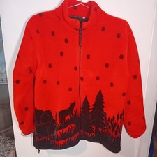 Farfield Active Original Red Wolf Fleece Jacket - XL