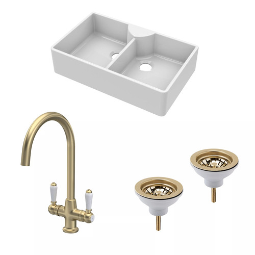 Traditional fireclay kitchen - fireclay,