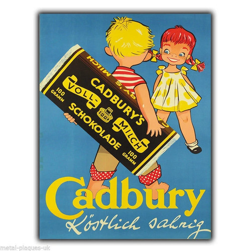 Cadbury german metal sign - german,