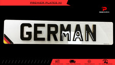 German 5D Stack Number Plate - Laser Acrylic Yellow, Red, Black - SHOW USE ONLY!