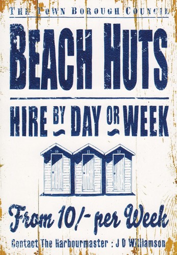 Postcard beach huts - postcard, hire