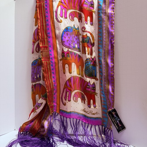 Laurel burch silk scarf - burch,