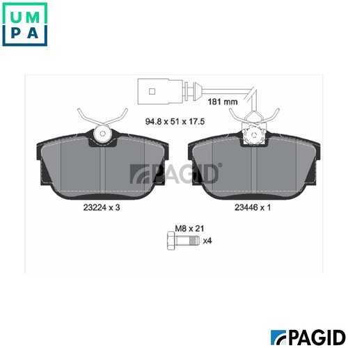 Brake pad set - pad, disc