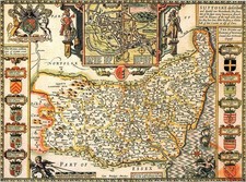 1610 County map of Suffolk  by