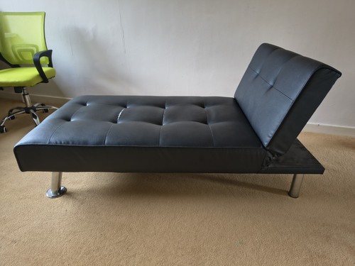 Black adjustable faux leather - black,