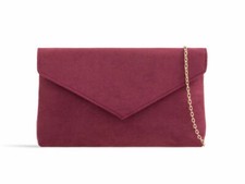 Women's Plain Suede Clutch Bag