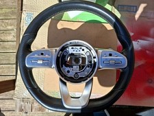MERCEDES AMG LINE STEERING WHEEL W222 W213 W205 W177 W253 LEATHER WITH PADDLES