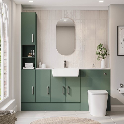 1800mm green toilet and sink - 1800mm,
