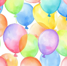 Watercolour Balloons 100%