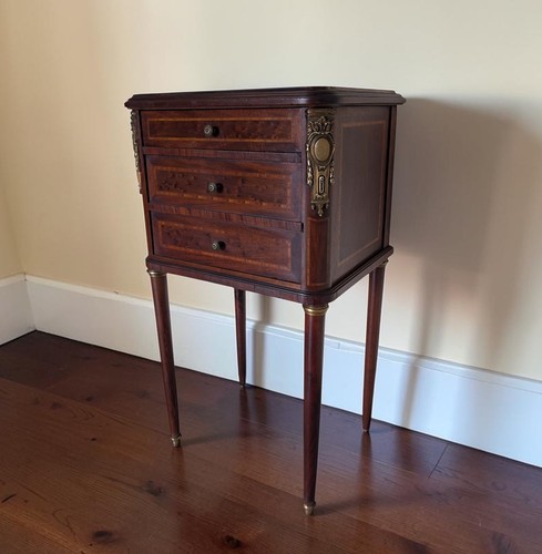 Antique french bedside cabinet - antique,