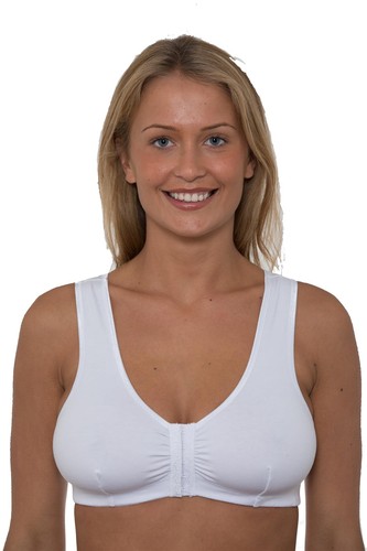 Mastectomy front fastening bra - front,