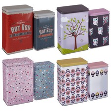 2PC Retro Kitchen Canister Set