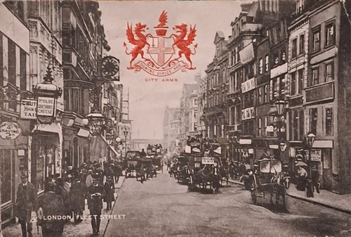 Antique postcard london fleet - antique,
