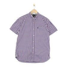 Paul Smith Gingham Check Shirt Mens Size M Purple Classic Fit