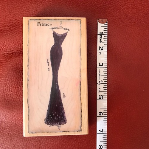 Large wooden black dress - black, stamp