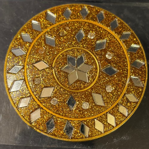 Vintage gold glitter - gold, hand