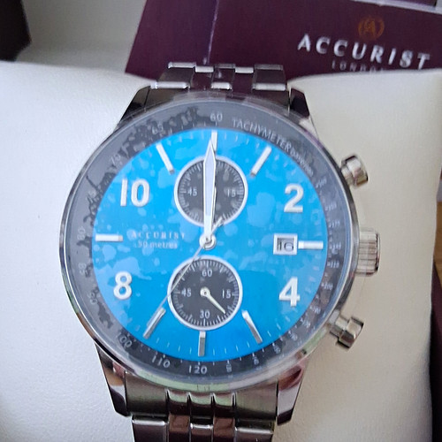 Accurist men blue dial - accurist, men's