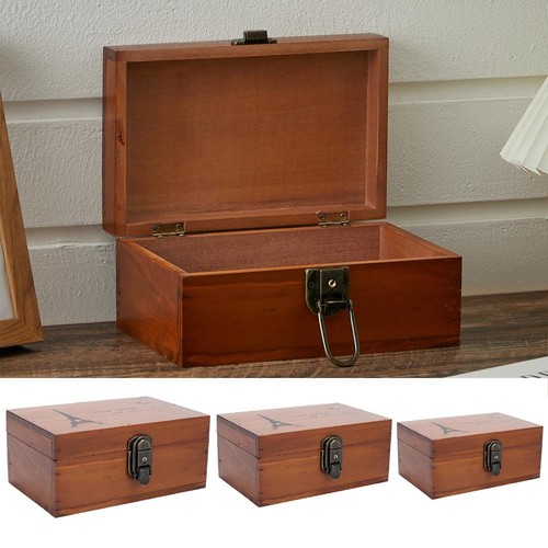 Wooden lockable storage box - wooden,