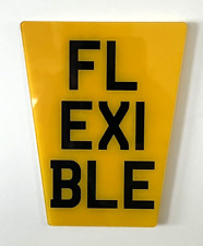 FLEXIBLE TAPERED SHOW NUMBER PLATE, ENDURO OFF ROAD 6 X 7 X 4