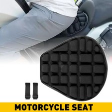 Black Lycra Comfort Gel Seat Cushion Cover Shock Absorb Pad Fits For Motorcycle