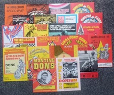 Vintage Wimbledon 'Dons' Speedway Programmes 1968-1991