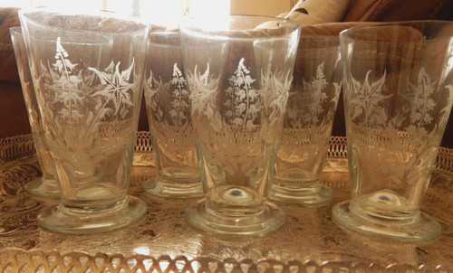 Vintage large glasses - 6, 230ml