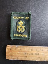 County of Stafford Badge Scouting Patch Sew On Cloth Vintage Girlguding