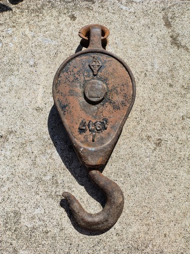 Vintage industrial pulley