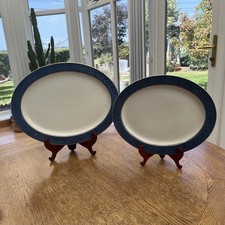 Vintage Pair Large Lawleys Regent Street Oval Serving Platers