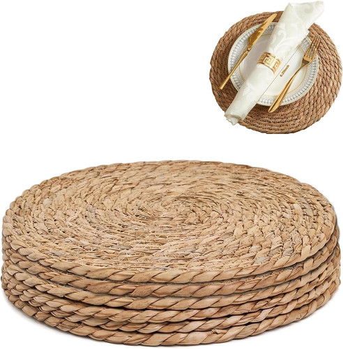Round woven placemats set - woven, of