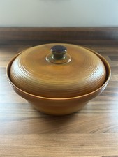 Arcopal Volcan French Cooking Pot Casserole Dish Amber Swirl 10"x 5" 2.5 L