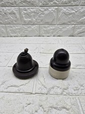 2 1930s Ceiling Pull Light Switches Vitreous Bakelite Brown White 1 Way 2 Way Mk