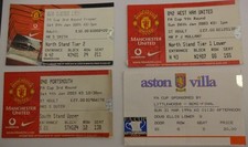 4 x FA Cup Manchester United Ticket Stubs West Ham Exeter Chelsea Portsmouth