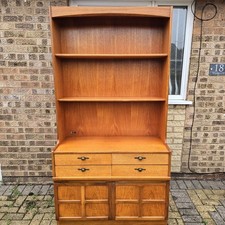 Mid Century Teak Nathan Squares Display Dresser Cabinet - FREE UK SHIPPING