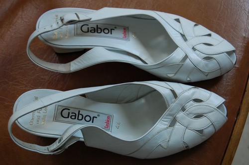 Ladies gabor white leather - white,