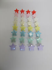 8 x Star Buttons - 14mm - Shank Buttons - 10 Shades and Combined Postage 