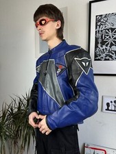 Vintage 90s Dainese Leather Moto Jacket – Biker Punk Tribal Style