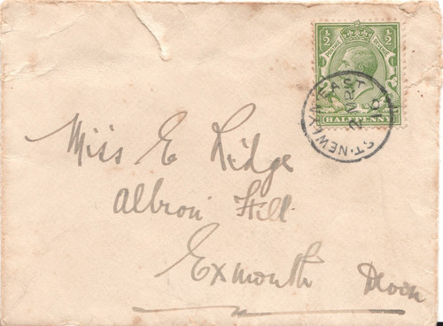 Kgv cover to miss - kgv, ½d.