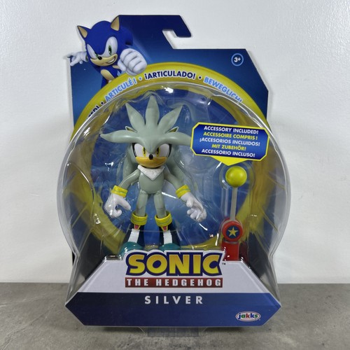 Sonic the hedgehog silver - hedgehog, 4"