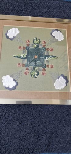 Embroidered picture a maze - a,