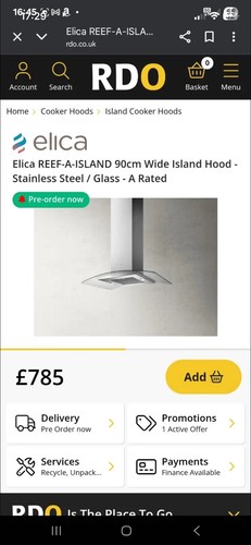 Elica reef island cooker - elica,