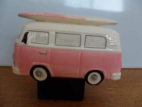 Surfer campervan ceramic money - ceramic,