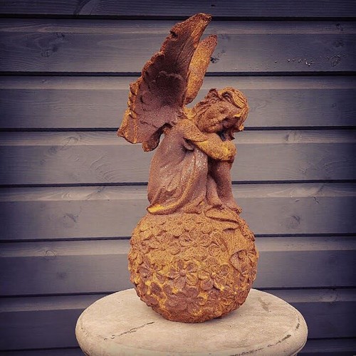 Cast iron angel garden - angel,