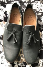 Navy Suede Tassel Loafer Slip On Men’s Shoes UK11 Skull Switch Smart to Slouch