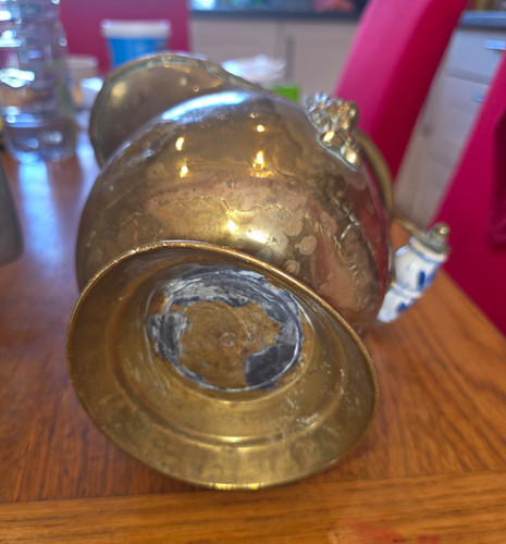 Antique brass sugar scuttle - brass,