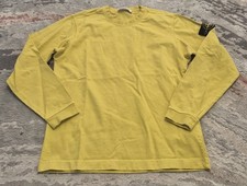 Stone Island Jumper Sweatshirt Yellow Crew Neck Size Small 