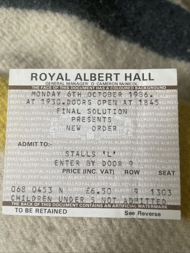 New order ticket royal - order, albert