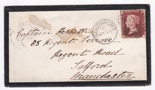 1866 penny red stamp - 1d,